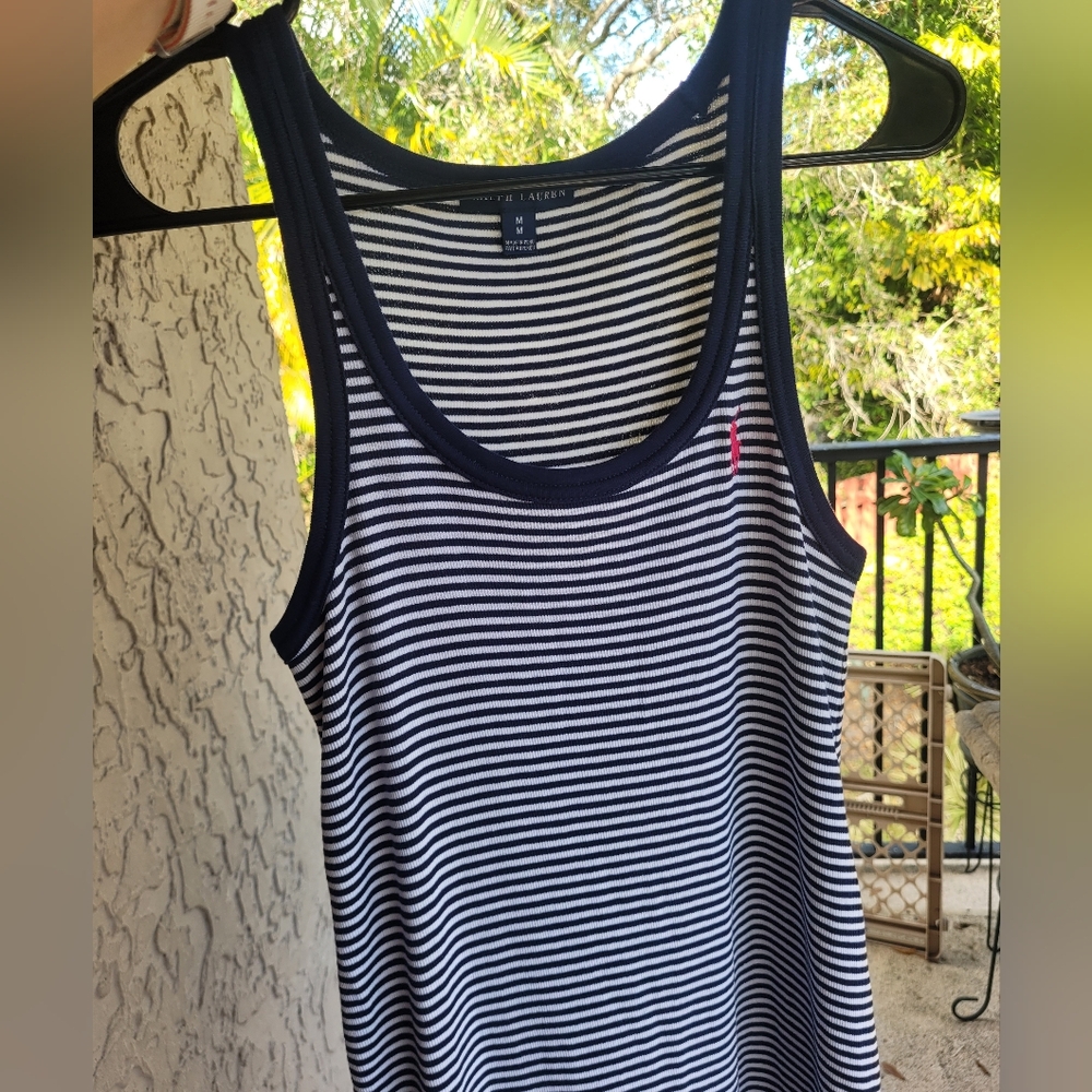 Ralph Lauren Striped Summer dress - Navy and White